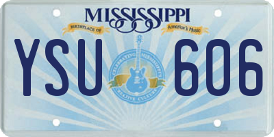 MS license plate YSU606