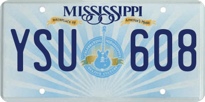 MS license plate YSU608
