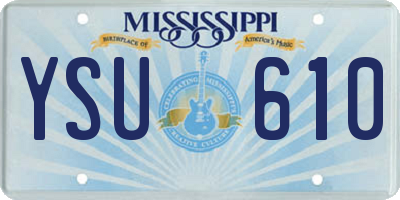 MS license plate YSU610