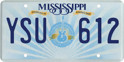 MS license plate YSU612