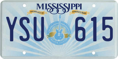 MS license plate YSU615