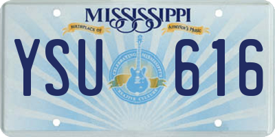 MS license plate YSU616