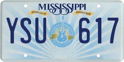 MS license plate YSU617