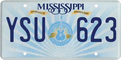 MS license plate YSU623