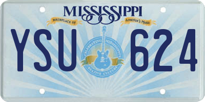 MS license plate YSU624