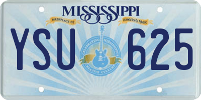 MS license plate YSU625