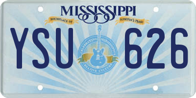 MS license plate YSU626