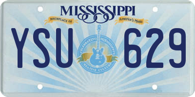 MS license plate YSU629