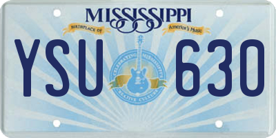 MS license plate YSU630