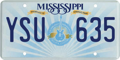 MS license plate YSU635
