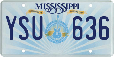 MS license plate YSU636
