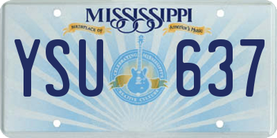 MS license plate YSU637