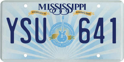 MS license plate YSU641