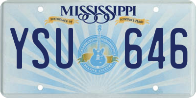 MS license plate YSU646