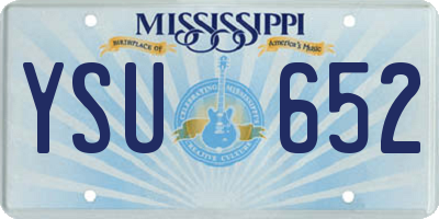 MS license plate YSU652
