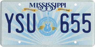 MS license plate YSU655
