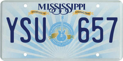 MS license plate YSU657