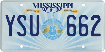 MS license plate YSU662
