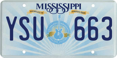 MS license plate YSU663