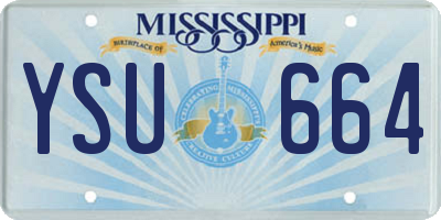 MS license plate YSU664
