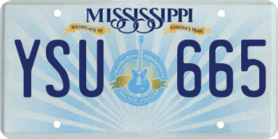 MS license plate YSU665