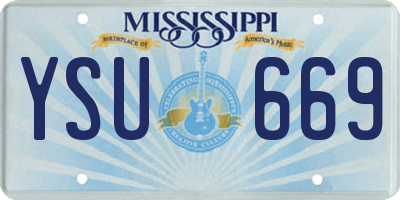 MS license plate YSU669
