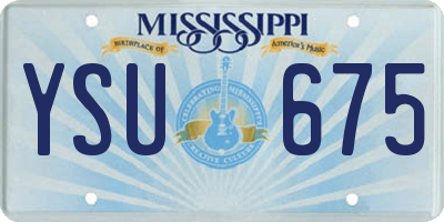 MS license plate YSU675