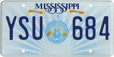 MS license plate YSU684