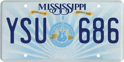 MS license plate YSU686