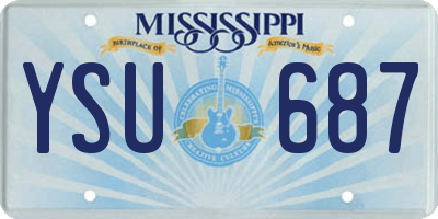 MS license plate YSU687