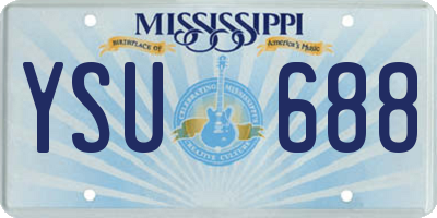 MS license plate YSU688