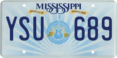 MS license plate YSU689