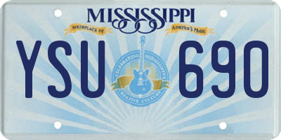 MS license plate YSU690