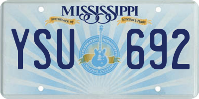 MS license plate YSU692