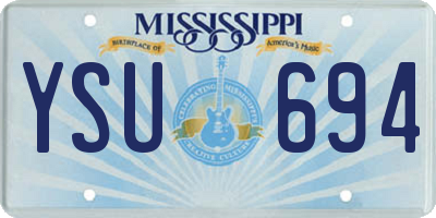 MS license plate YSU694
