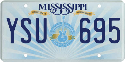 MS license plate YSU695