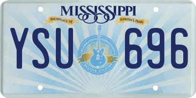 MS license plate YSU696