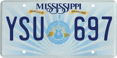 MS license plate YSU697