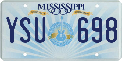 MS license plate YSU698