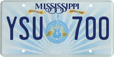MS license plate YSU700