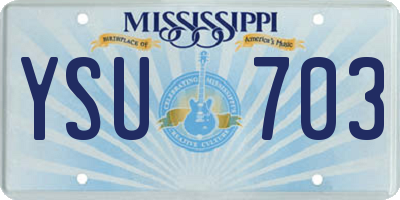 MS license plate YSU703