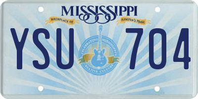 MS license plate YSU704