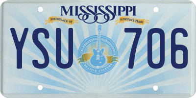 MS license plate YSU706