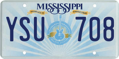 MS license plate YSU708