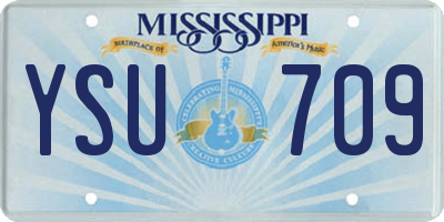 MS license plate YSU709