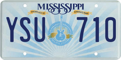 MS license plate YSU710