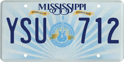 MS license plate YSU712