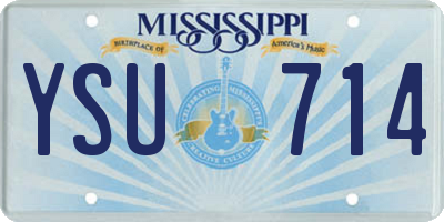 MS license plate YSU714