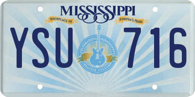 MS license plate YSU716