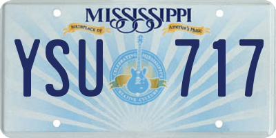 MS license plate YSU717